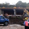 The partially built underpass in North Bergen, October 19, 2010